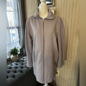 Jones New York Womens Jacket Medium Lavender Purple Zip Front Stretch Coat